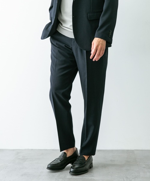 URBAN RESEARCH DOORS（アーバンリサーチドアーズ）の「『イージーケア』LIFE STYLE TAILOR　メランジトロストレッチパンツ（スーツパンツ・メンズ・グレー/カーキ/ネイビー・SMALL/MEDIUM/LARGE）」の18枚目の写真