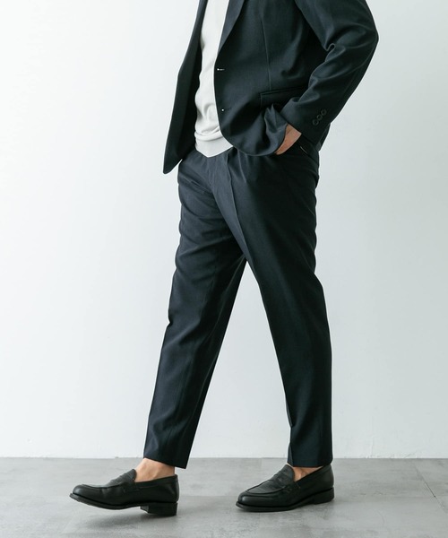URBAN RESEARCH DOORS（アーバンリサーチドアーズ）の「『イージーケア』LIFE STYLE TAILOR　メランジトロストレッチパンツ（スーツパンツ・メンズ・グレー/カーキ/ネイビー・SMALL/MEDIUM/LARGE）」の20枚目の写真