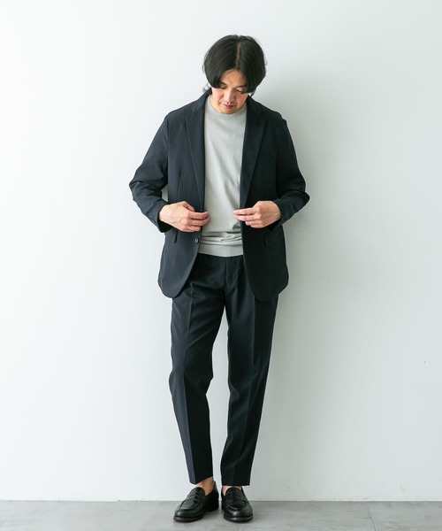URBAN RESEARCH DOORS（アーバンリサーチドアーズ）の「『イージーケア』LIFE STYLE TAILOR　メランジトロストレッチパンツ（スーツパンツ・メンズ・グレー/カーキ/ネイビー・SMALL/MEDIUM/LARGE）」の21枚目の写真
