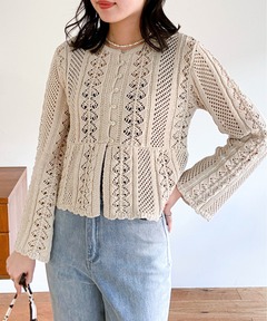 セール】Lace Knit Shirts（シャツ/ブラウス）｜TODAYFUL