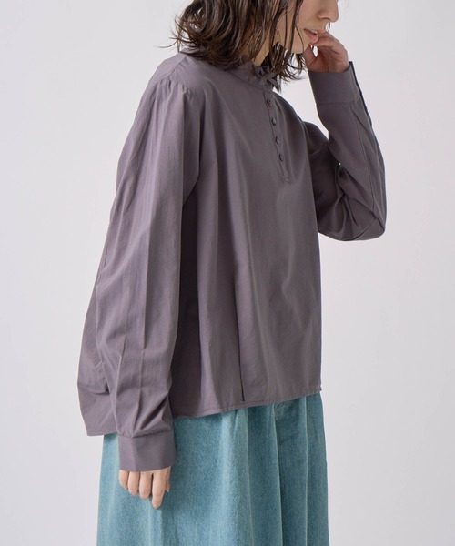 Kelen（ケレン）の「「KELEN / ケレン」デザインカラーブラウス（シャツ/ブラウス・レディース・チャコールグレー/オフホワイト/ブラック/グレイッシュベージュ・S/M）」の22枚目の写真