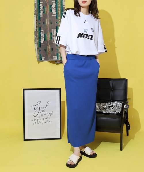 NERDY(ノルディ)の「スポーティ ジャージ 半袖 Tシャツ(Tシャツ/カットソー・メンズ・ブラック/グレー/グリーン/ホワイト・M/L/S)」の10枚目の写真