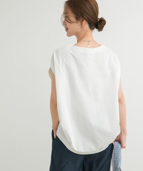 URBAN RESEARCH DOORS（アーバンリサーチドアーズ）の「コットンバックタックフレンチプルオーバー（Tシャツ/カットソー・レディース・オフホワイト/ネイビー/ミント/チャコールグレー・MEDIUM）」の16枚目の写真