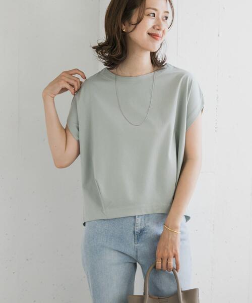 URBAN RESEARCH DOORS（アーバンリサーチドアーズ）の「コットンバックタックフレンチプルオーバー（Tシャツ/カットソー・レディース・オフホワイト/ネイビー/ミント/チャコールグレー・MEDIUM）」の8枚目の写真