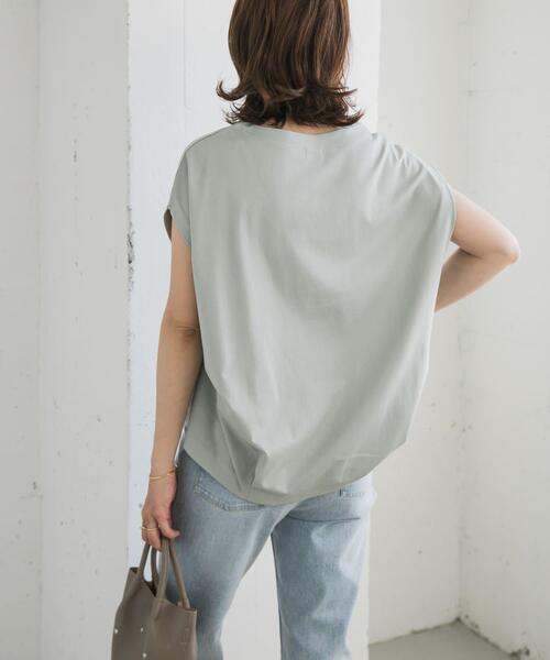 URBAN RESEARCH DOORS（アーバンリサーチドアーズ）の「コットンバックタックフレンチプルオーバー（Tシャツ/カットソー・レディース・オフホワイト/ネイビー/ミント/チャコールグレー・MEDIUM）」の6枚目の写真