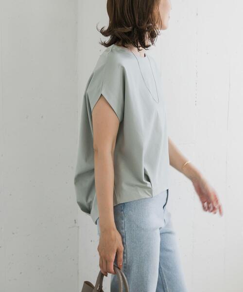 URBAN RESEARCH DOORS（アーバンリサーチドアーズ）の「コットンバックタックフレンチプルオーバー（Tシャツ/カットソー・レディース・オフホワイト/ネイビー/ミント/チャコールグレー・MEDIUM）」の5枚目の写真