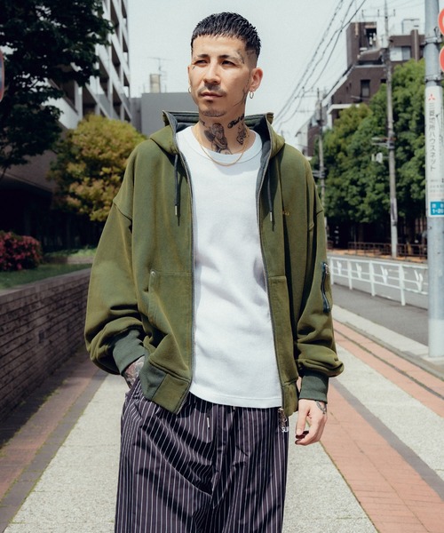 Subciety(サブサエティ)の「Full zip hoodie(パーカー・メンズ・グリーン/ブラック/グレー・X-LARGE/LARGE/MEDIUM/SMALL)」の7枚目の写真