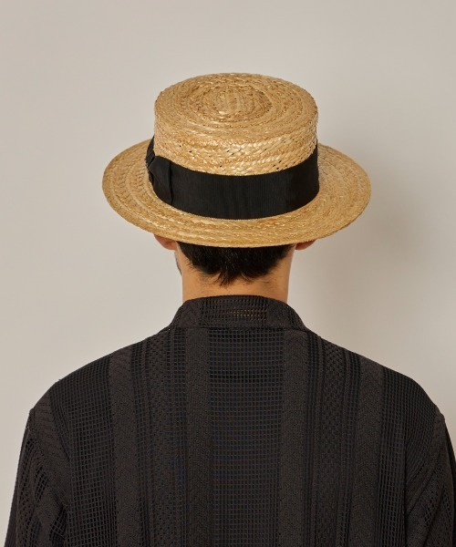 arth(アース)の「arth HANAMUGI BOATER HAT / アース(ハット・メンズ・ナチュラル・58cm/60cm)」の5枚目の写真