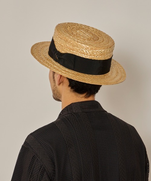 arth(アース)の「arth HANAMUGI BOATER HAT / アース(ハット・メンズ・ナチュラル・58cm/60cm)」の4枚目の写真
