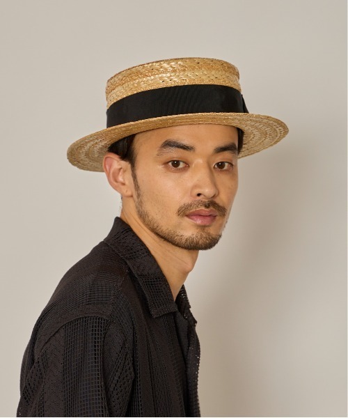 arth(アース)の「arth HANAMUGI BOATER HAT / アース(ハット・メンズ・ナチュラル・58cm/60cm)」の6枚目の写真