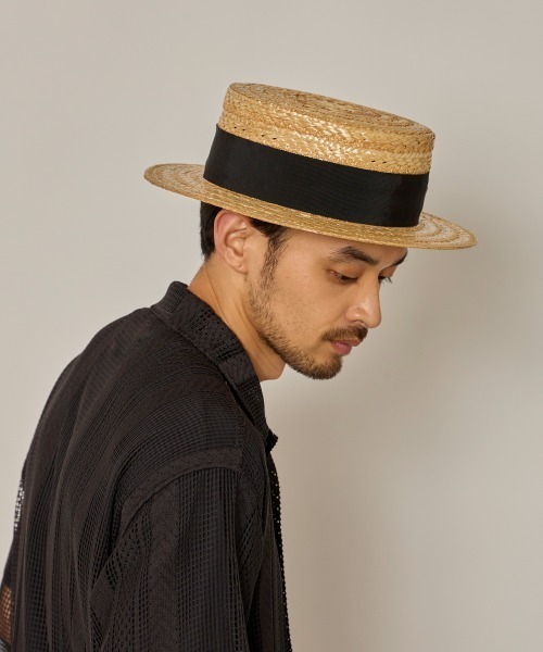 arth(アース)の「arth HANAMUGI BOATER HAT / アース(ハット・メンズ・ナチュラル・58cm/60cm)」の7枚目の写真