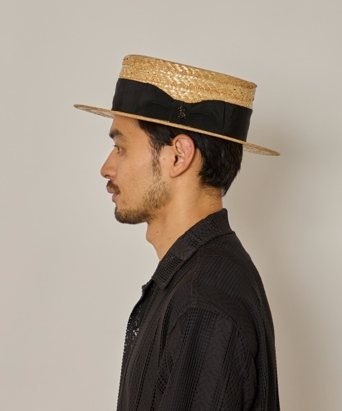 arth(アース)の「arth HANAMUGI BOATER HAT / アース(ハット・メンズ・ナチュラル・58cm/60cm)」の3枚目の写真