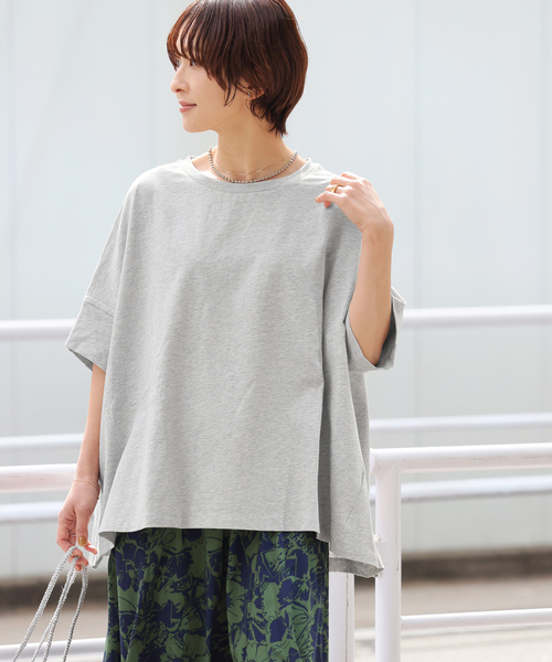JOURNAL STANDARD relume(ジャーナルスタンダード レリューム)の「《追加3》オーガニックコットン汗ジミ防止ワイドT(Tシャツ/カットソー・レディース・グレー/ブラック/ライトグレー/ホワイト・FREE)」の5枚目の写真