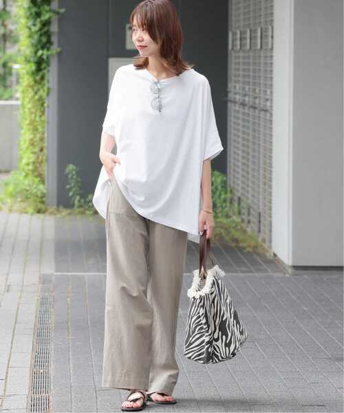 JOURNAL STANDARD relume(ジャーナルスタンダード レリューム)の「《追加3》オーガニックコットン汗ジミ防止ワイドT(Tシャツ/カットソー・レディース・グレー/ブラック/ライトグレー/ホワイト・FREE)」の10枚目の写真