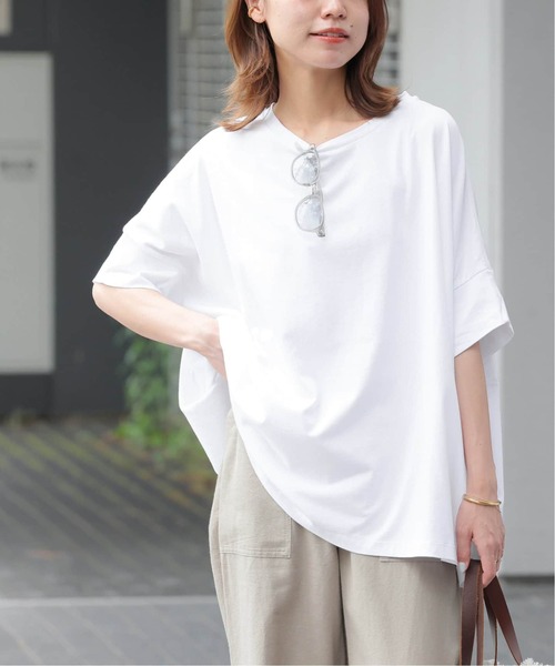 JOURNAL STANDARD relume(ジャーナルスタンダード レリューム)の「《追加3》オーガニックコットン汗ジミ防止ワイドT(Tシャツ/カットソー・レディース・グレー/ブラック/ライトグレー/ホワイト・FREE)」の14枚目の写真