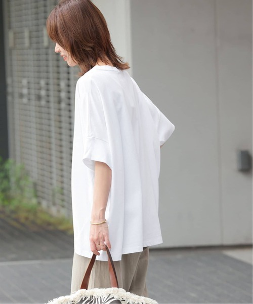 JOURNAL STANDARD relume(ジャーナルスタンダード レリューム)の「《追加3》オーガニックコットン汗ジミ防止ワイドT(Tシャツ/カットソー・レディース・グレー/ブラック/ライトグレー/ホワイト・FREE)」の15枚目の写真