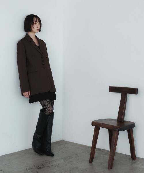 ジャケット・アウター EMMEL REFINES EMMEL REFINES＞EM グレンチェック テーラード ジャケット