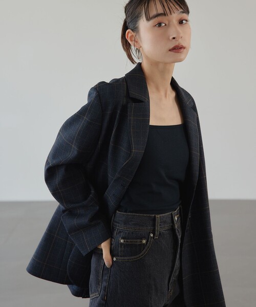 EMMEL REFINES（エメルリファインズ）の「＜EMMEL REFINES＞EM グレンチェック テーラード ジャケット（テーラードジャケット・レディース・ダークグレー/ダークブラウン・M/S）」の17枚目の写真