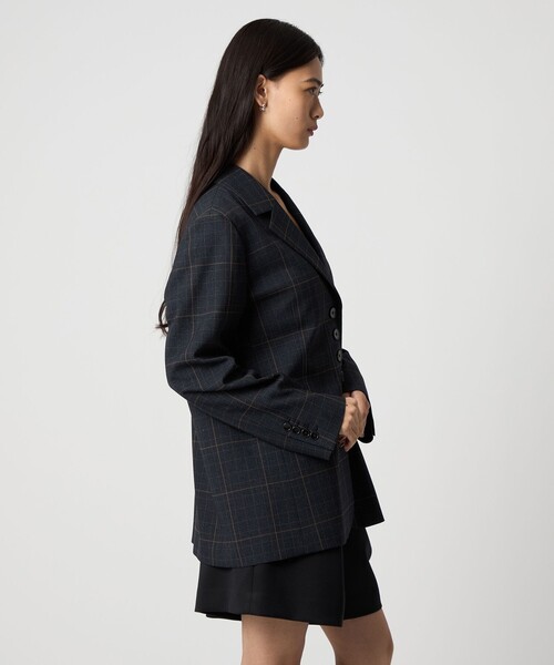 EMMEL REFINES＞EM グレンチェック テーラード ジャケット