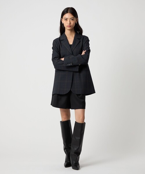 EMMEL REFINES＞EM グレンチェック テーラード ジャケット（テーラード