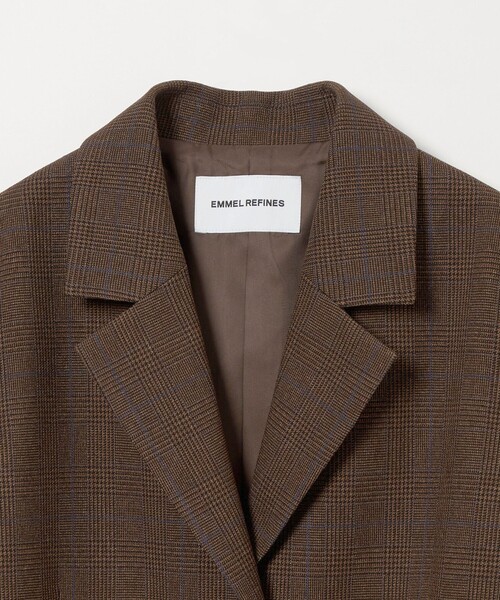 EMMEL REFINES（エメルリファインズ）の「＜EMMEL REFINES＞EM グレンチェック テーラード ジャケット（テーラードジャケット・レディース・ダークグレー/ダークブラウン・M/S）」の5枚目の写真