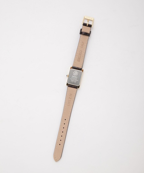 SEIKO ブラウンレザー アナログ腕時計 SEIKO/セイコー コラボレーション スクエア D.ブラウン