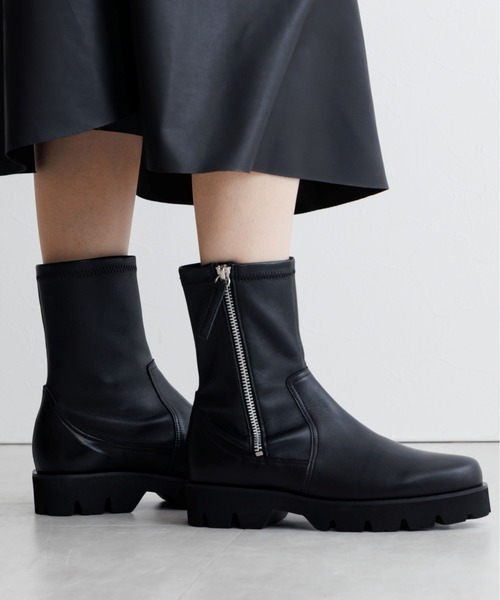 HIMIKO(ヒミコ)の「【HIMIKO】【撥水】トラックソールサイドジップストレッチブーツ/651403(ブーツ・レディース・ブラック/グレー/ボルドー・25.5cm/25.0cm/23.5cm/24.0cm/23.0cm/22.5cm/22.0cm/21.5cm/26.5cm/26.0cm/24.5cm)」の5枚目の写真