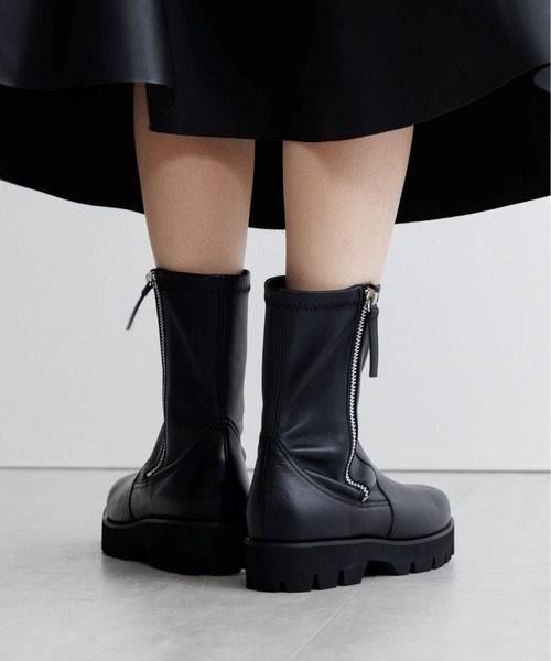 HIMIKO(ヒミコ)の「【HIMIKO】【撥水】トラックソールサイドジップストレッチブーツ/651403(ブーツ・レディース・ブラック/グレー/ボルドー・25.5cm/25.0cm/23.5cm/24.0cm/23.0cm/22.5cm/22.0cm/21.5cm/26.5cm/26.0cm/24.5cm)」の6枚目の写真