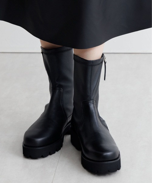 HIMIKO(ヒミコ)の「【HIMIKO】【撥水】トラックソールサイドジップストレッチブーツ/651403(ブーツ・レディース・ブラック/グレー/ボルドー・25.5cm/25.0cm/23.5cm/24.0cm/23.0cm/22.5cm/22.0cm/21.5cm/26.5cm/26.0cm/24.5cm)」の8枚目の写真