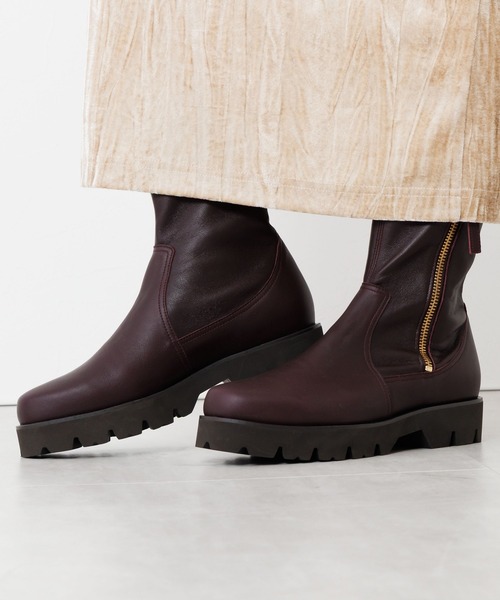 HIMIKO(ヒミコ)の「【HIMIKO】【撥水】トラックソールサイドジップストレッチブーツ/651403(ブーツ・レディース・ブラック/グレー/ボルドー・25.5cm/25.0cm/23.5cm/24.0cm/23.0cm/22.5cm/22.0cm/21.5cm/26.5cm/26.0cm/24.5cm)」の21枚目の写真