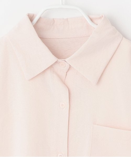 Mi-je(ミジェ)の「シュシュつきシャツインナーセット【韓国ファッション】(シャツ/ブラウス・レディース・サックスブルー/ピンク/オフホワイト・F)」の13枚目の写真