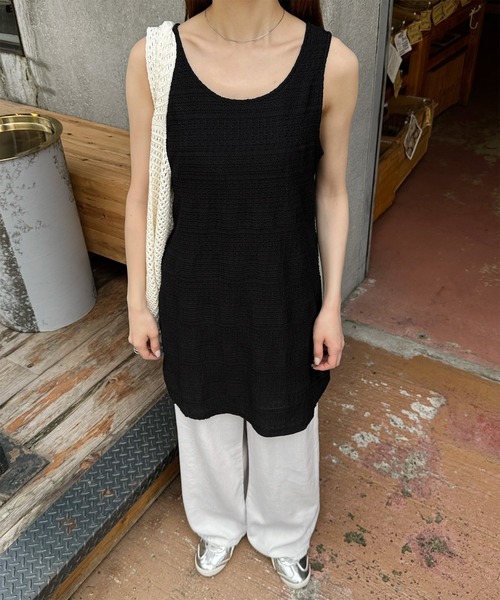 LE MORE(リモア)の「ジャガードミニワンピース(ワンピース・レディース・アイボリー/ブラック・FREE)」の9枚目の写真