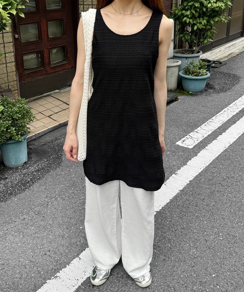 LE MORE(リモア)の「ジャガードミニワンピース(ワンピース・レディース・アイボリー/ブラック・FREE)」の13枚目の写真