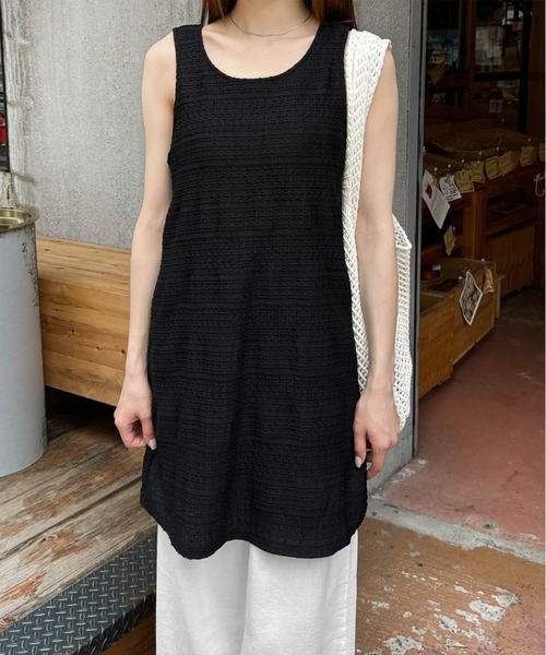 LE MORE(リモア)の「ジャガードミニワンピース(ワンピース・レディース・アイボリー/ブラック・FREE)」の14枚目の写真