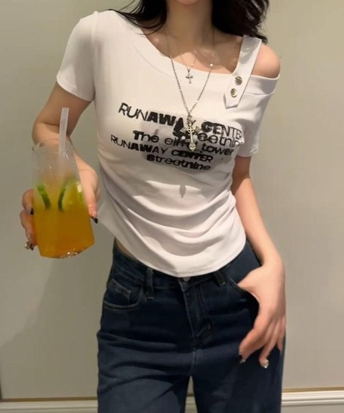 SPIGA（スピーガ）の「胸ﾛｺﾞ入りｵﾌｼｮﾙﾀﾞｰTｼｬﾂ（Tシャツ/カットソー・レディース・ブルー/グレー/ブラック/イエロー/ネイビー/レッド/ホワイト・X-LARGE/LARGE/MEDIUM/SMALL）」の2枚目の写真