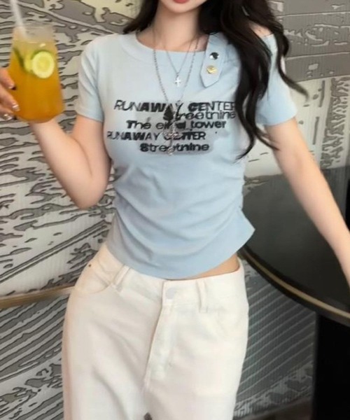 SPIGA（スピーガ）の「胸ﾛｺﾞ入りｵﾌｼｮﾙﾀﾞｰTｼｬﾂ（Tシャツ/カットソー・レディース・ブルー/グレー/ブラック/イエロー/ネイビー/レッド/ホワイト・X-LARGE/LARGE/MEDIUM/SMALL）」の5枚目の写真