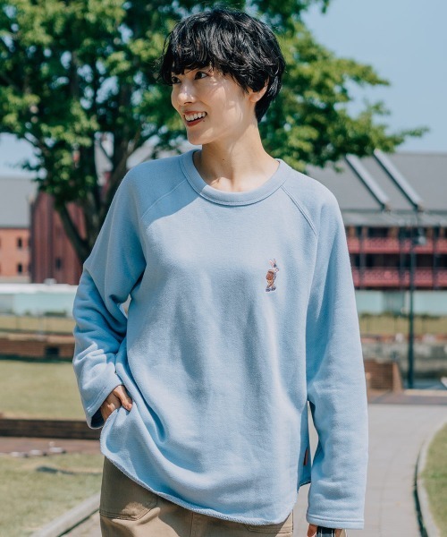 セール】【本体綿100％】ラグランスウェットチュニック（スウェット