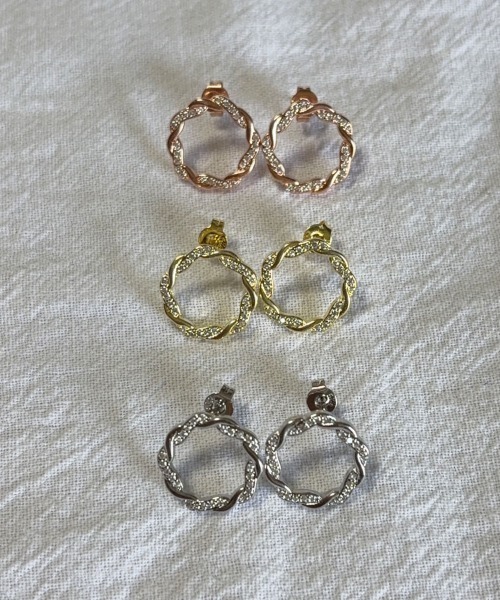 shoppinggo(ショッピングゴー)の「ピアス スタッドピアス おしゃれ シンプル キラキラ(ピアス(両耳用)・レディース・ピンクゴールド/シルバー/ゴールド・FREE)」の8枚目の写真