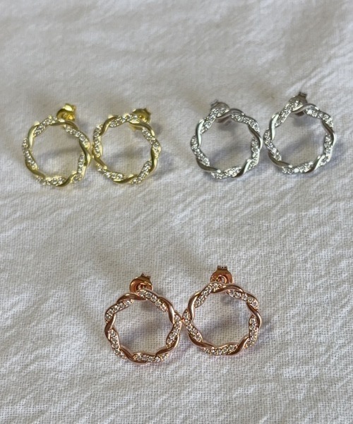 shoppinggo(ショッピングゴー)の「ピアス スタッドピアス おしゃれ シンプル キラキラ(ピアス(両耳用)・レディース・ピンクゴールド/シルバー/ゴールド・FREE)」の10枚目の写真