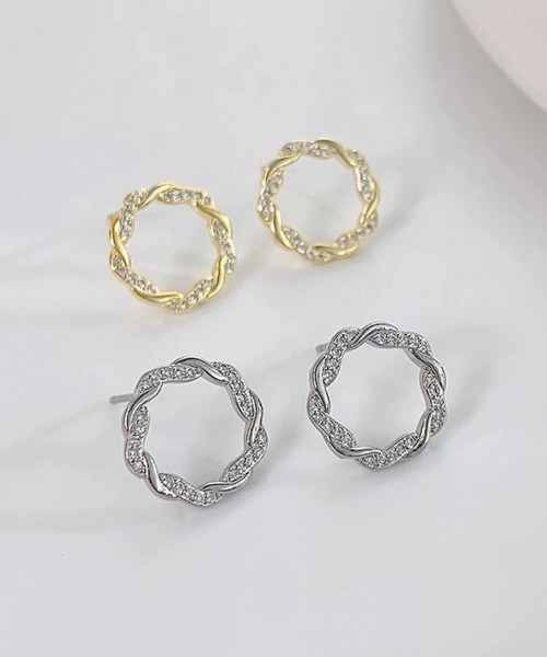 shoppinggo(ショッピングゴー)の「ピアス スタッドピアス おしゃれ シンプル キラキラ(ピアス(両耳用)・レディース・ピンクゴールド/シルバー/ゴールド・FREE)」の11枚目の写真