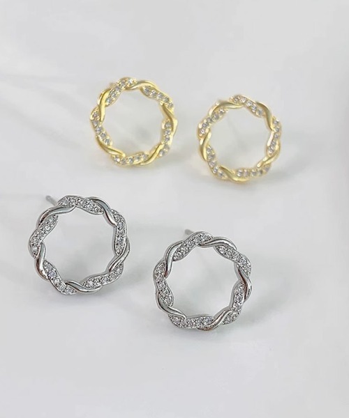 shoppinggo(ショッピングゴー)の「ピアス スタッドピアス おしゃれ シンプル キラキラ(ピアス(両耳用)・レディース・ピンクゴールド/シルバー/ゴールド・FREE)」の12枚目の写真