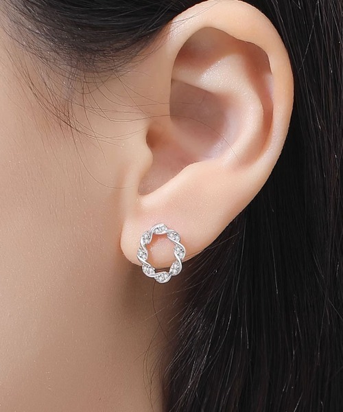 shoppinggo(ショッピングゴー)の「ピアス スタッドピアス おしゃれ シンプル キラキラ(ピアス(両耳用)・レディース・ピンクゴールド/シルバー/ゴールド・FREE)」の15枚目の写真