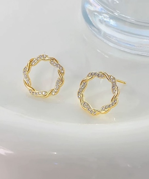shoppinggo(ショッピングゴー)の「ピアス スタッドピアス おしゃれ シンプル キラキラ(ピアス(両耳用)・レディース・ピンクゴールド/シルバー/ゴールド・FREE)」の16枚目の写真