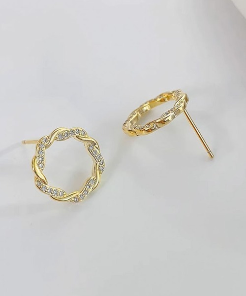 shoppinggo(ショッピングゴー)の「ピアス スタッドピアス おしゃれ シンプル キラキラ(ピアス(両耳用)・レディース・ピンクゴールド/シルバー/ゴールド・FREE)」の17枚目の写真
