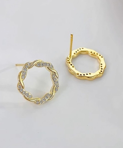 shoppinggo(ショッピングゴー)の「ピアス スタッドピアス おしゃれ シンプル キラキラ(ピアス(両耳用)・レディース・ピンクゴールド/シルバー/ゴールド・FREE)」の19枚目の写真