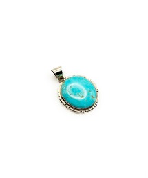 Indian Jewelry | THEATER シアター サークルシェイプデザインターコイズペンダントトップ Made in USA(チャーム)