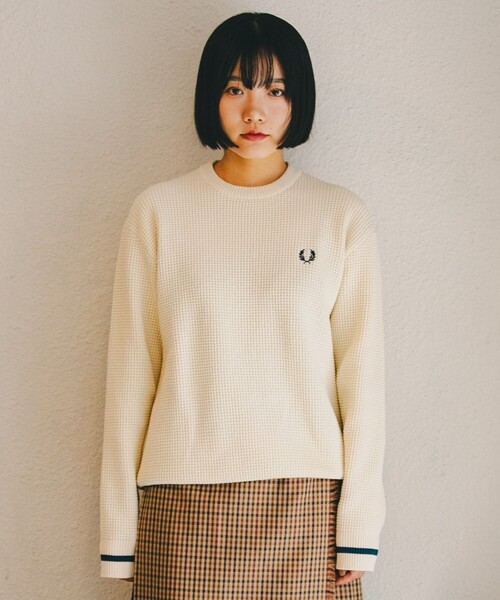 SHIPS別注】FRED PERRY: シングル ティップ ワッフル ニット
