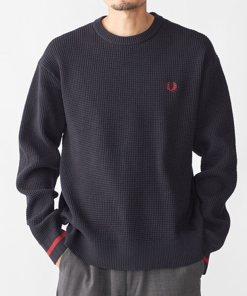 SHIPS別注】FRED PERRY: シングル ティップ ワッフル ニット