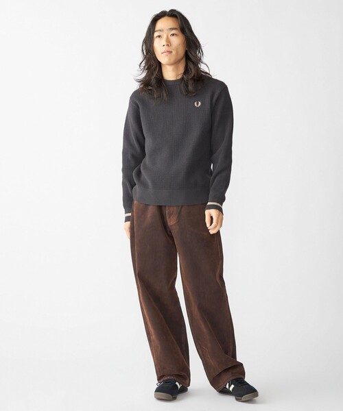 SHIPS別注】FRED PERRY: シングル ティップ ワッフル ニット