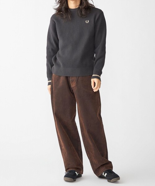 FRED PERRY(フレッドペリー)の「【SHIPS別注】FRED PERRY: シングル ティップ ワッフル ニット(スウェット・メンズ・ネイビー/ダークグレー/ナチュラル/ブラック/ブラウン/ダークブルー/オートミール・SMALL/MEDIUM/LARGE/X-LARGE)」の10枚目の写真